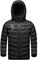 KODMNSW Unisex Kinder Beheizbare Jacke Heizjacke Wärmejacke mit 3 Temperaturstufen Daunenjacke mit Heizung Winterjacke Jungen Mädchen Beheizbarer Puffer Hoodie Jacke Schwarz 15 Jahre