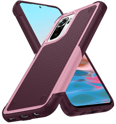 Asuwish Funda para Xiaomi Redmi Note 10S/10 S 4G Funda con Cristal Protector de Pantalla Resistente a los Golpes M2101K7AG M2101K7BNY Slim Fundas para Teléfono Móvil Fundas Protectora Cristal