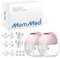 MOMMED Milchpumpen, Milchpumpe Elektrisch Tragbar mit 3 Modi und 12 Leistung, Auslaufsichere und Geräuscharme 24 mm Milchpumpe Elektrisch Doppel, inklusive 17/19/21 mm Flanscheinsätze, Rosa