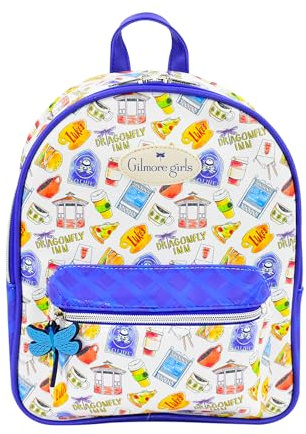 Concept One Gilmore Girls Mini Backpack, All-Over Design, Small Travel Bag for Men and Women, Multi, Multi, Mini, Gilmore Girls Mini Backpack, All-over Design, Small Travel Bag for Men and Women