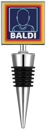 SC Products Baldi Wine Bottle Stoppers Bald Joke Gifts for Men | Reusable Aluminium Wine Stopper Funny Joke Presents for Men | Funny Dad Gifts for Father's Day | Fathers Day Presents for Grandad