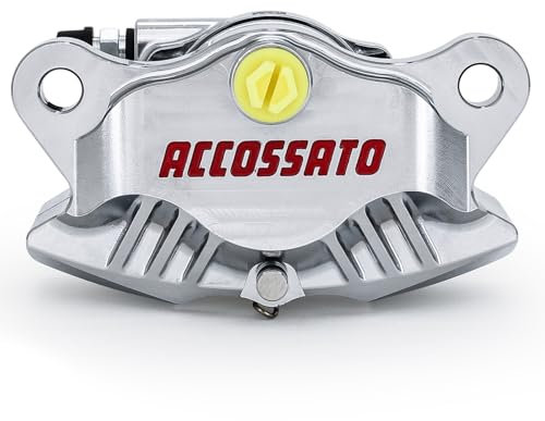 Pinza Freno Assiale Posteriore Accossato Cromata Lavorata CNC compatibile con DUCATI PANIGALE 1299 S ABS dal 2015 al 2017 (CC 1299) Pastiglie Freno Incluse