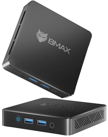 BMAX B4 Mini PC 12GB LPDDR5 256GB SSD Ιntel 12th Gen Alder Lake N95(bis zu 3,4 GHz,4C/4T),Micro PC, Gigabit Ethernet/2.4+5G WiFi/BT5.0/4K@60Hz UHD Dual Display Mini Computer Büro/Schule