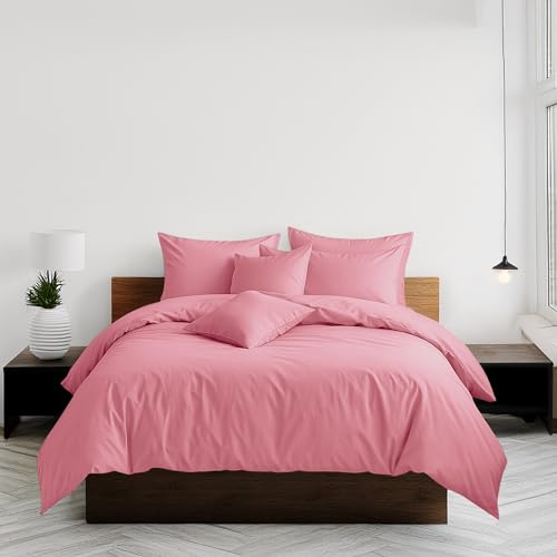 Home Sweet Home UK Plain Dyed Super King Size Duvet Cover Sets Soft PolyCotton Duvet Cover Sets Super King With Button Closure Non-Iron Easy Care Bedding With Matching Pillowcase
