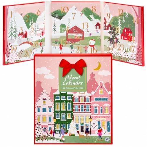 MIJOMA Teekalender Wintertraum – Adventskalender mit 24 exklusiven Teesorten – aromatisierter Schwarztee, Grüntee & Kräutertee – Geschenkidee für die Vorweihnachtszeit