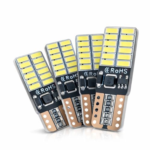 YaaGoo W5W T10 12V Innenraum Lampe Auto Leselicht Kartenlicht Türlicht Deckenlicht Weiß 4er Set