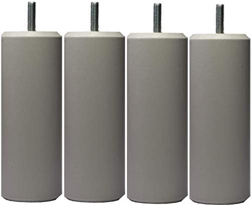Margot 3700527816029 Cylindre Lot de 4 Pieds de Sommier, Blanc,Hauteur 15 cm