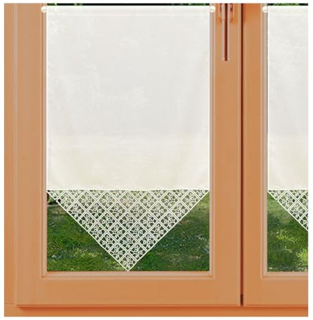 kollektion MT Scheibenhänger Sissi mit Großem Abschluss Gardine aus Echter Vogtländischer Spitze 80 x 40 cm