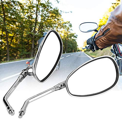 Rückspiegel, Motorrad Spiegel 2Pcs Motorrad Motorrad geändert Rückspiegel Chrom Rückspiegel