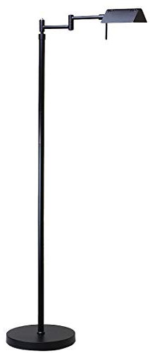 O’Bright Dimmable LED Pharmacy Floor Lamp, 12W LED, Full Range Dimming, 360 Degree Swing Arms, Adjustable Heights, Standing Lamp for Reading, Sewing, and Craft, ETL Listed (Black)