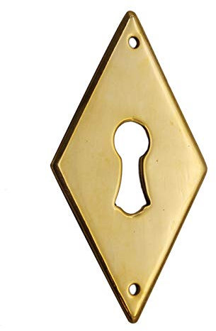 Schloss Beschläge antik, Raute Schlüsselschild, Schlösser Abdeckung Vintage aus Messing, B7505 für Antikmöbel
