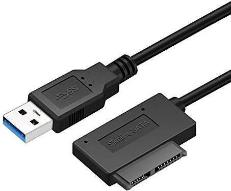 Cable adaptador USB 3.0 a Mini SATA II 7+6 de 13 pines para portátil CD/DVD ROM Slimline Drive Adaptador de cable de datos, convertidor HDD Caddy