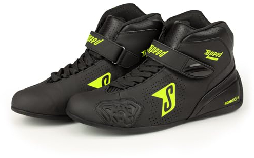 Speed Kartschuhe Rome KS-4 schwarz-Neongelb (38)