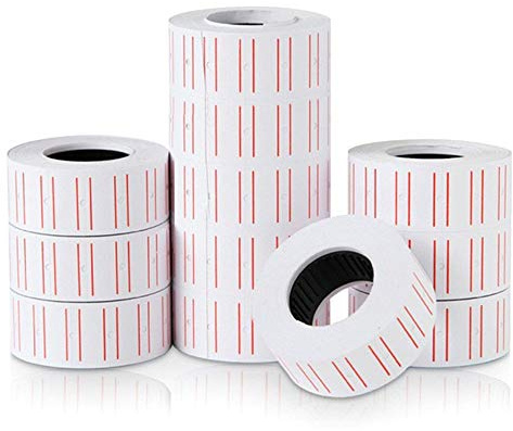 DSL 12 Rolls White Price Label MX5500 Price Tag Gun Labeling 22mm x 12mm / CT1