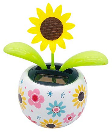 Solar Wobble Figure - Figurine De Décoration De Fleur Solaire Wobble Figure Ornement De Figure Solaire pour Votre Voiture, Maison Ou Bureau