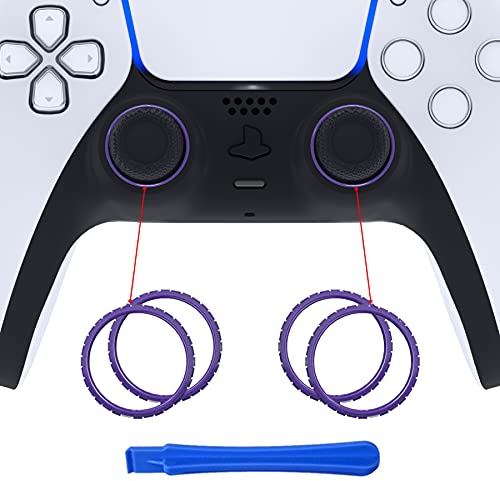 eXtremeRate Ersatzteile für ps5 Controller Zubehör für Playstation 5 Controller Akzentringe-Controller Nicht im Lieferumfang enthalten-Lila