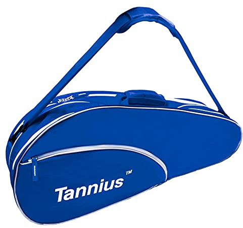 Tannius 3-5 Schläger Tennistasche mit Schuh- & Handyfach und Schutzpolster, super geräumige und leichte Schlägertasche für Tennis, Badminton (Blau)