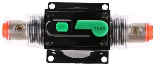 Disjoncteur Auto,Auto Disjoncteur Protection De Voiture,DC12-48V Porte Fusible de Réinitialisation Manuel de Disjoncteur,Étanche Disjoncteur Intégré Fusible pour Bateau Système Protection(150A)