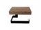 Toilettenpapierhalter Ablage Holz Eiche schwarz matt Metall pulverbeschichtet Handy Klorollenhalter Bad WC Papierhalter Halter Spender Brett Montage massiv LPManufaktur