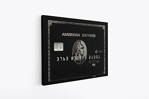 tradercat XXL Motivation-Wandbild - american express black - Poster für Erfolg und Fitness, Leinwand und Poster komplett und aufhängefertig (75 x 100 cm)