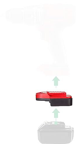 1x Adapter Compatible with Makita 18v LXT BL1830 (NOT BL1813G 1815G G-Series) Li-Ion Batteries Fits Bauer 20v Series Cordless Tools - Only, Black (MT-20BE)