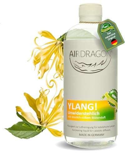 AIRDRAGON® YLANG! • Für jede katalytische Lampe • OHNE künstliche Duftstoffe • 1000ml Premium Natur Raum-Duft
