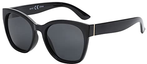 ZENOTTIC Vintage Cat Eye Sonnenbrille für Damen - Polarisiert, Groß, UV400 Schutz, Retro Shades, Designerstil