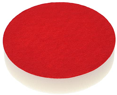 vhbw Spugna per lucidatura sostituisce Bosch 2608613005 per levigatrice rotorbitale e orbitale - 13 cm diametro, bianco/rosso
