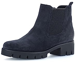 Gabor Damen Chelsea Boots, Frauen Stiefeletten,Wechselfußbett,Best Fitting,halbstiefel,kurzstiefel,pazifik (schwarz),40.5 EU / 7 UK