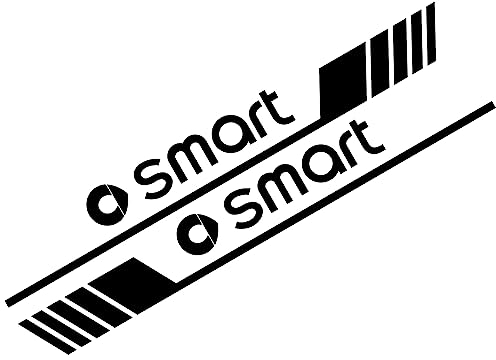 SOLBUM Auto Aufkleber für Smart Fourtwo Forfour 453 451 450, 2 Stück PVC-Karosserieaufkleber, Sport-Styling, Reflektierende Dekoration, Aufkleber, Geschenke und Merchandise, Autozubehör,B