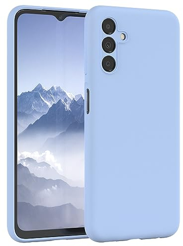 EAZY CASE Premium Silikon Handyhülle kompatibel mit Galaxy A13 4G Slimcover mit Kameraschutz und Innenfutter, Silikonhülle, Schutzhülle, Bumper, Handy Case, Hülle, Softcase, Hellblau