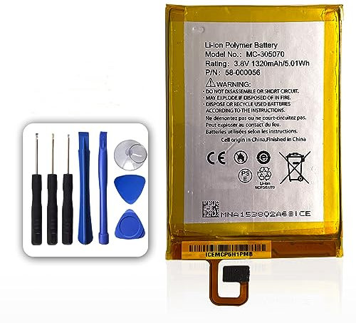 XITAIAN 3.8V 5.01Wh 1320mAh MC-305070 58-000056 Sostituzione della Batteria per E-Book, E-Reader (con 8 Pezzi di Strumento di Riparazione)