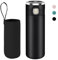 flintronic Taza de Viaje, Termo Taza 450ML, Frasco de Vacío de Acero Inoxidable, Travel Mug Pantalla LED Táctil Inteligente con Temperatura, Térmica de Doble Pared, Aislado al Vacío-Negro