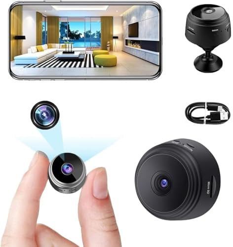 Telecamera Spia,1080P HD Wifi Mini Telecamera Nascosta Microcamera Senza Fili Videocamera con sensore di movimento e visione notturna