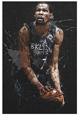 Basketballspieler Kevin Durant Poster Leinwand Poster Schlafzimmer Dekor Sport Landschaft Büro Zimmer Dekor Geschenk Unrahmen-Stil 20 x 30 cm
