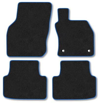 CUPRA Leon (2020+) Carpet Car Mats | Blue Edge Trim Tailored Fit Floor Mats Full Coverage Protection Accessories Easy Clean Anti Slip Made in the UK