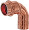 Pressfitting für Kupfer - Winkel 90 Grad mit Einsteck-Ende - Rohraußendurchmesser 28mm x Einsteck-Ende 28mm