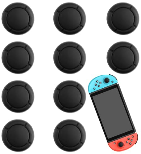 Joynine 5 Paar Silikon-Joystick-Daumenkappen für Nintendo Switch – Switch Daumengriffe – Controller Schwarze Griffabdeckungen – einfache Installation, verbessertes Spielerlebnis
