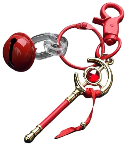 Luxetoys Frieren Porte-clés baguette magique anime Porte-clés avec anneau et goupille 7 cm Pendentif de sac pour étui à clés, multicolore, 7cm
