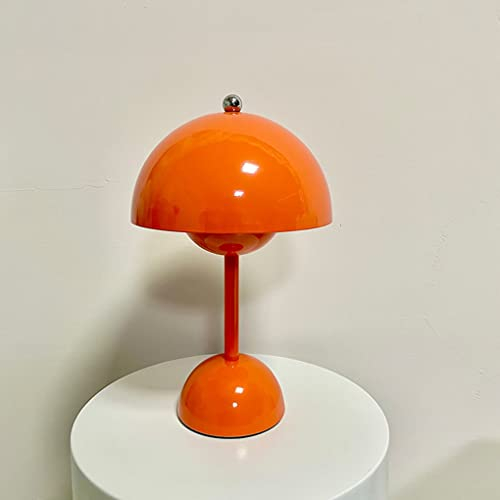 SSNCcNC Nachttischlampe Kreative Klein Tischleuchte Nordic Moderne Design Warmes Licht 3000K 6W Kinderzimmer Schlafzimmer Tischlampe Nachtlicht für Wohnzimmer 19 * 30cm,Orange