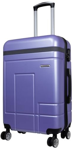 Trendyshop365 Koffer mittelgroß Hartschale Genf 67cm 60 Liter 4 Rollen EIS-Blau