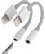 Adaptateur Lightning Vers 3.5mm Casque Jack(Lot De 2)pour IPhone 14 13 Pro Max Prise Ecouteur Audio Câble Connecteur Certifié Pour Apple MFI AUXiliaire Splitter Pour Ipad écouteurs Voiture Accessoires
