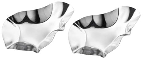 Amosfun 2 Piezas plato de ostras tazones para mojar sushi cacerola para servir ostras talheres aco inocidavel sartén grill platos de ostras reutilizables platos para hornear ostras Silver