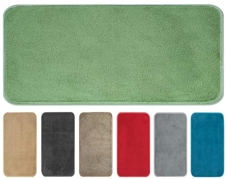 OLIVO.shop TEKNOS Tappeto magico assorbi acqua, Zerbino asciugapassi per interno, Tappeto ingresso casa, varie misure e colori (SALVIA, 50x110 cm)