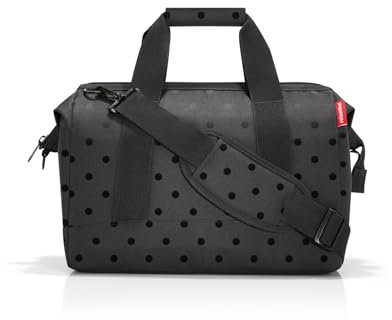 reisenthel allrounder M glossy dots black – Vielfältige Doktortasche zum Reisen, für die Arbeit oder Freizeit – Mit funktional-stylischem Design