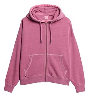 Superdry Damen Überfärbte Essential Kapuzenjacke mit Logo