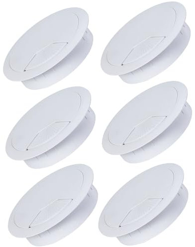 6 Pcs Desk Grommet 80mm, Desk Hole Cover, Desk Cable Grommet, Desk Cable Hole Cover, Cable Grommet (Gray White)