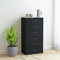 Myheimly Sideboard mit 6 Schubladen Kommode Anrichte Schrank Beistellschrank Mehrzweckschrank Schubladenschrank 50x34x96cm Holzwerkstoff Sideboard Schwarz