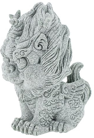 Yardwe Mini Lu Statue Stein Handwerk Tier Fisch Tank Ornament Glück Ornament Für Home Decor