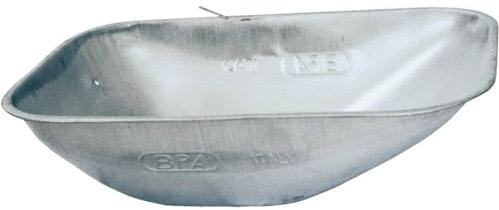 Lovistore Vasca Ricambio Carriola Zincata in Lamiera d'Acciaio Capienza 75 LT Colore Grigio